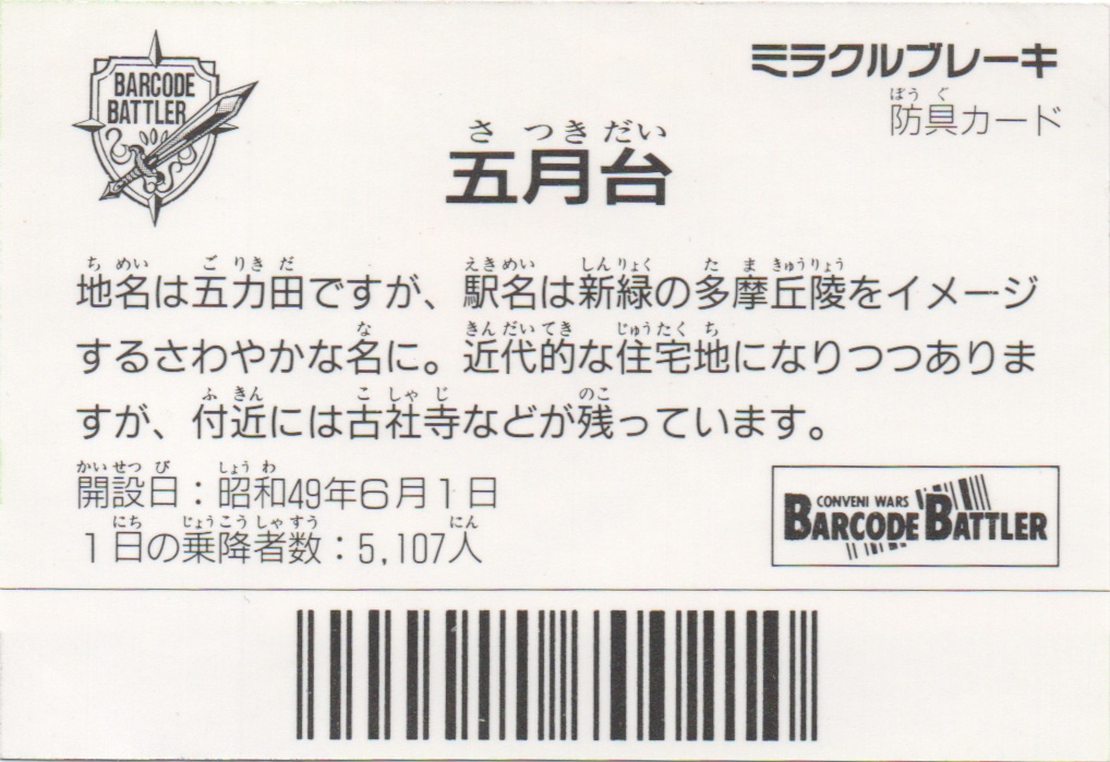 ミラクルブレーキ backside card